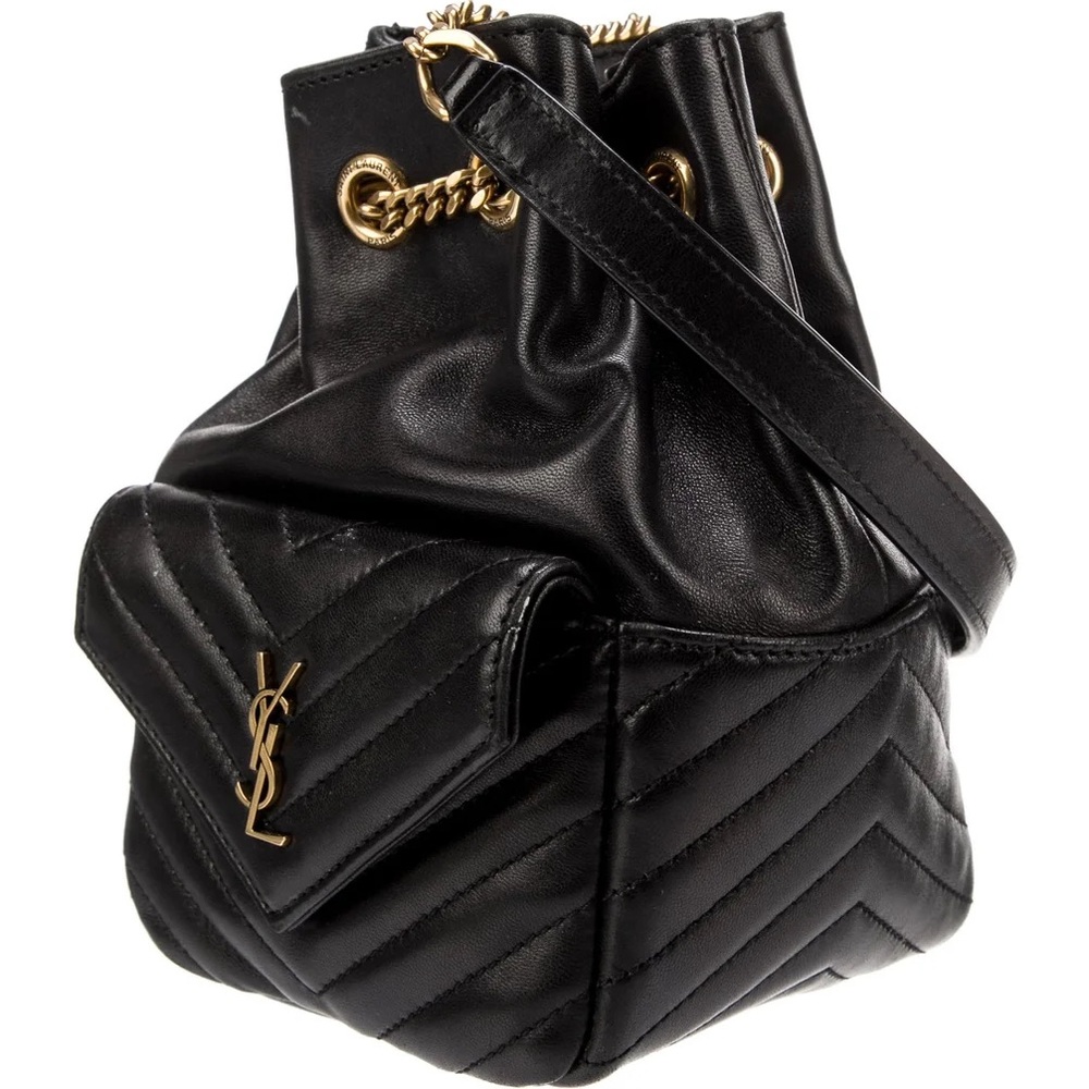 YSL JOE MINI BUCKET BAG IN QUILTED LAMBSKIN